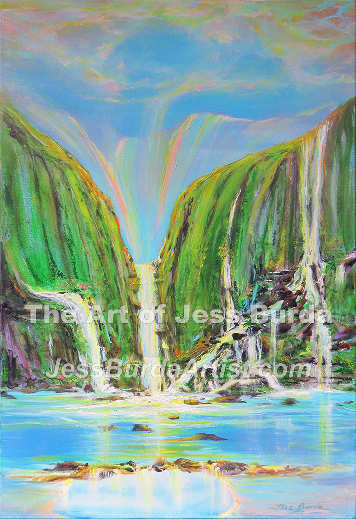 Water falling from astral mountains through the portal

